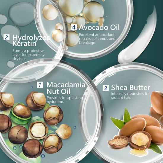 SH-RD Protein Hair Mask Cream MACADAMIA OIL AVOCADO OIL ARGAN OIL 13.53 Oz (400ml e)