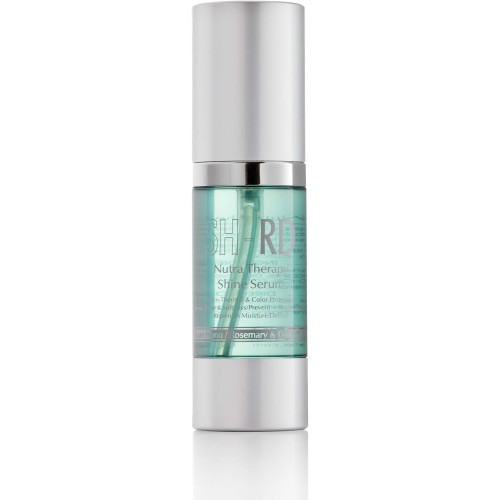 SH-RD Nutra-Therapy Shine Serum. Defrizz. UV + Thermal & Color Protection. Intense Shine and Softness. Prevent + Repair Split Ends. Replenish Moisture